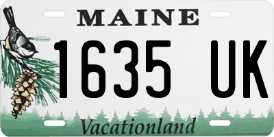 ME license plate 1635UK