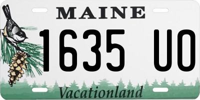 ME license plate 1635UO