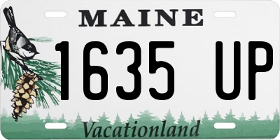ME license plate 1635UP
