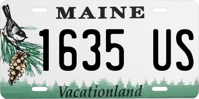 ME license plate 1635US