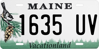 ME license plate 1635UV