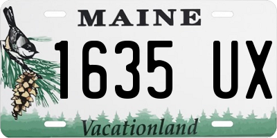 ME license plate 1635UX