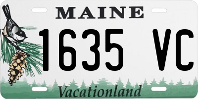 ME license plate 1635VC