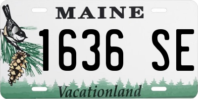 ME license plate 1636SE