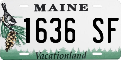 ME license plate 1636SF