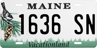 ME license plate 1636SN
