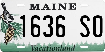 ME license plate 1636SO