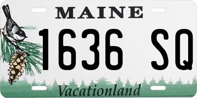 ME license plate 1636SQ