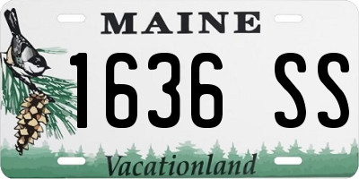 ME license plate 1636SS