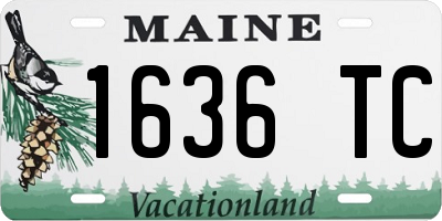 ME license plate 1636TC