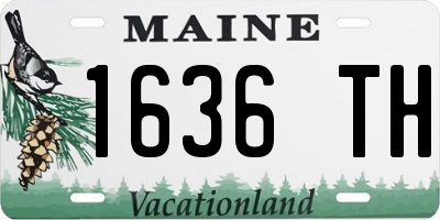 ME license plate 1636TH