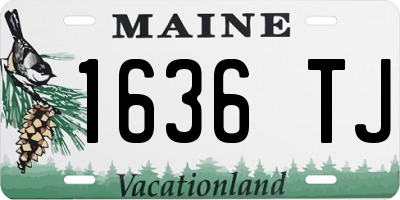 ME license plate 1636TJ