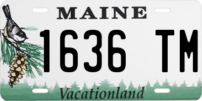 ME license plate 1636TM