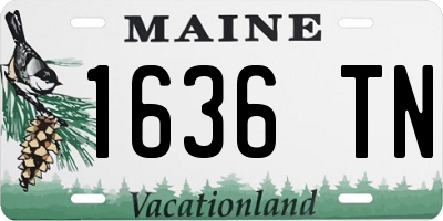 ME license plate 1636TN