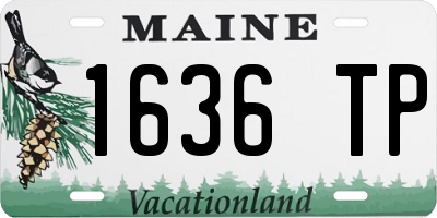 ME license plate 1636TP