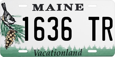 ME license plate 1636TR
