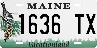 ME license plate 1636TX