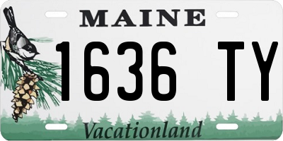 ME license plate 1636TY