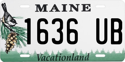 ME license plate 1636UB