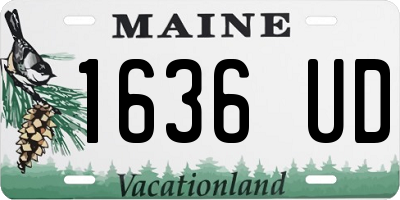 ME license plate 1636UD