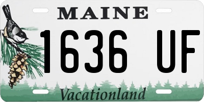 ME license plate 1636UF