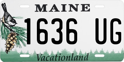 ME license plate 1636UG