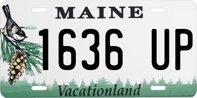 ME license plate 1636UP