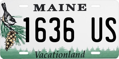 ME license plate 1636US