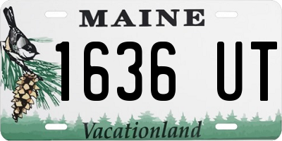 ME license plate 1636UT