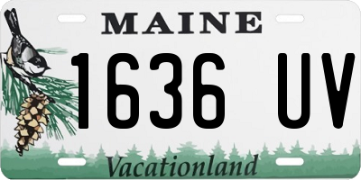 ME license plate 1636UV