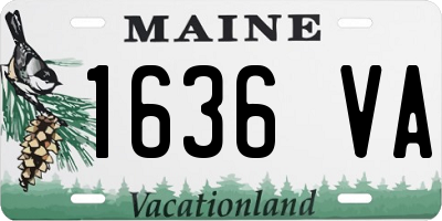 ME license plate 1636VA