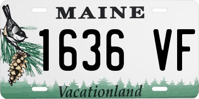 ME license plate 1636VF