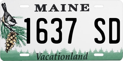ME license plate 1637SD