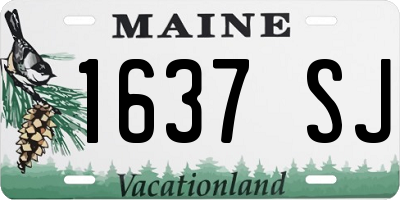 ME license plate 1637SJ