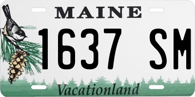 ME license plate 1637SM