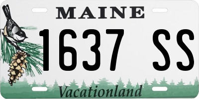 ME license plate 1637SS