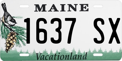 ME license plate 1637SX