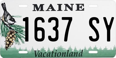 ME license plate 1637SY