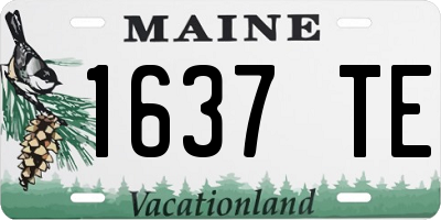 ME license plate 1637TE