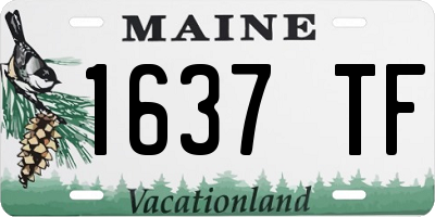 ME license plate 1637TF