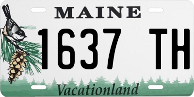 ME license plate 1637TH