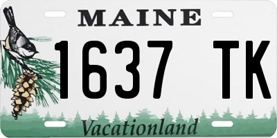 ME license plate 1637TK