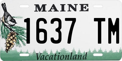 ME license plate 1637TM
