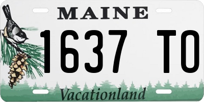 ME license plate 1637TO
