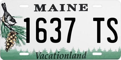 ME license plate 1637TS