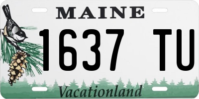 ME license plate 1637TU