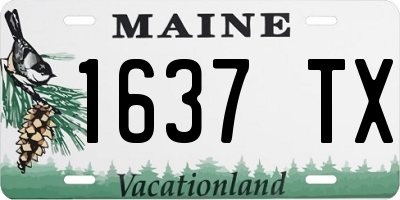 ME license plate 1637TX