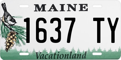 ME license plate 1637TY