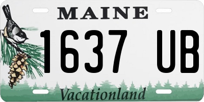 ME license plate 1637UB