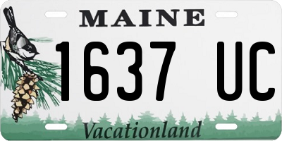 ME license plate 1637UC